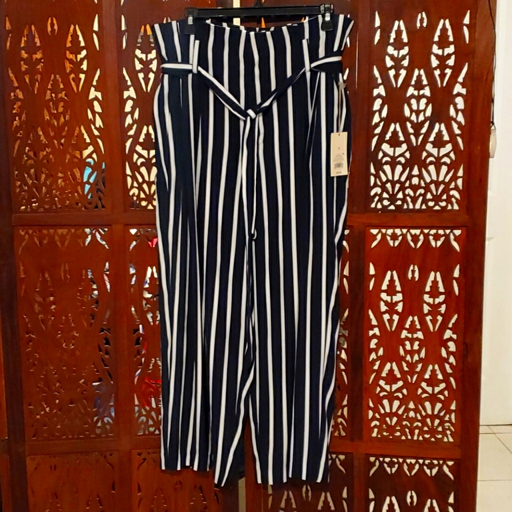 Navy,/white stripe pants
